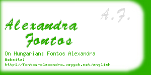 alexandra fontos business card